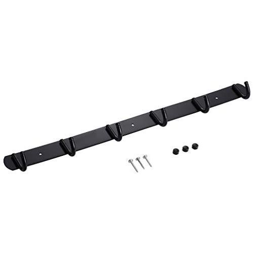 Jili Online Oil Rubbed Bronze Wall Mount Row Coat Clothes Hanger Bath Towel Hook - Black, 6 Hooks