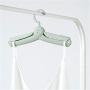 MIJOGO 10PCS Portable Folding Clothes Hangers Clothes Drying Rack Anti-Slip Grooves Mini Foldable Hanger for Travel,Pink