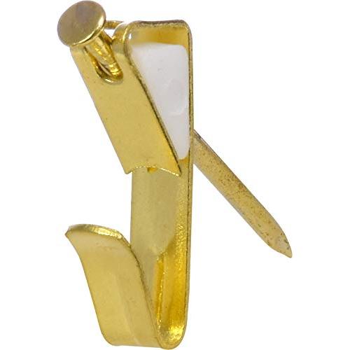 OOK 50606 ReadyNail Conventional Picture Hook Tidy Tin Supports Up to 10 Pounds, 30 sets, Brass 30 sets