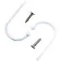 We All 28 Pieces Wall Mounted Coat Hook Robe Hooks Cloth Hanger Coat Hanger Coat Hooks and 58 Pieces Screws for Bath Kitchen Garage Single Coat Hanger (Black) (White)