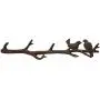 [Mothers Day Gift] Cast Iron Birds On Branch Hanger with 6 Hooks | Decorative Cast Iron Wall Hook Rack | for Coats, Hats, Keys, Towels, Clothes | 18.5x2x4.5” (Rust Brown)