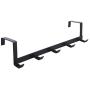 Retrofish Over The Door 5 Hook - Wall Mounted Clothes Organizer - Wardrobe Clothes Hangers Rack Umbrella Door Hook Iron