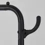 SINGAYE Clothes Rack 2-in-1 Multifunctional Design with 7 Side Hooks Tree Stand Coat Hanger for Garment, Hats, Scarves and Umbrellas, Indoor and Outdoor Use, Gold (Double Rod-Black)