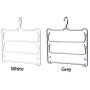 Multi Layers Trousers Hanger,Clothes Pants Hangers, Trouser Hangers,3 Layers Multifunctional Closet Hanger Swing Arm Space Save Closet Storage Organizer for Scarf, Trouser(Grey)