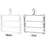 Multi Layers Trousers Hanger,Clothes Pants Hangers, Trouser Hangers,3 Layers Multifunctional Closet Hanger Swing Arm Space Save Closet Storage Organizer for Scarf, Trouser(Grey)