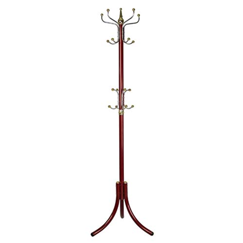 A- Coat Rack Hanger Free Standing 18 Hooks Multi Coat Stand Garment Rack Metal Clothes Jacket Hanger Tree Peg Umbrella Hat Holder (Color)