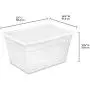 Sterilite 16598008 56 Quart/53 Liter Storage Box, White Lid w/ Clear Base, 8-Pack Sterilite 16598008 56 Quart/53 Liter Storage Box, White Lid w/ Clear Base, 8-Pack