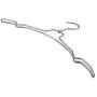 Thick Simplicity Style Metal Hanger for Clothes, Rotating Hook Pearl Nickel Hanger 10 Pieces