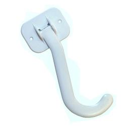 Banana Hook Hanger Under Cabinet Hook Ripens Bananas with Less Bruises, Hang Other Lightweight Kitchen Items, Folds Up Out of Sight When Not in Use, Self-Adhesive + Pre-drilled Screw Holes WHITE