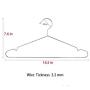JUNING Wire Hangers, 50 Pack Stainless Steel Strong Metal Clothes Hangers-16.5 Inch, Silvery JUNING Wire Hangers, 50 Pack Stainless Steel Strong Metal Clothes Hangers-16.5 Inch, Silvery