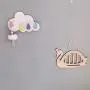 Nrpfell Natural Wood Clothes Hanger Wall Mounted Coat Hook Cloud Storage Hooks Kid Room Wall Decor Children Room Decorative Hanger