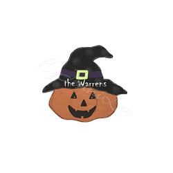 Pumpkin Witch Wood Door Hanger, Halloween Jack o Lantern Wreath Wood Sign, Halloween Door Decor, Family Name Gift, Housewarming Gift, Candy