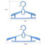 Liyes Plastic Hangers, Dry Wet Clothes Clothes Tree, Telescopic Durable Hanger Space-Saving Clothes Stand with Non-Slip Pads Adjustable Cushion Clips for Coat, Jacket, Dress, Shirt (Blue)