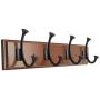 LAXF-Wall Coat Racks with Hooks/Hangers Coat Rack Bamboo Clothes Hook Dorm Room Bedroom on The Wall Wall-Mounted Hook Hanger Multifunction Straight Edge Retro Color (Size : 48.4cm)