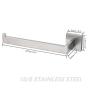 VELIMAX Premium Stainless Steel Hand Towel Holder Square Towel Ring Towel Hanger Wall Mounted for Bathroom Contemporary Style, Brushed Finish, Left Opening