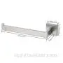 VELIMAX Premium Stainless Steel Hand Towel Holder Square Towel Ring Towel Hanger Wall Mounted for Bathroom Contemporary Style, Brushed Finish, Left Opening