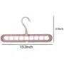 Yuqianjin （4 Pieces） Space Saving Clothes Hangers -Creative Multi-Function Hangers Home Balcony Wardrobe Magic Storage Rotating Anti-Slip Drying Rack (Color : Pink)