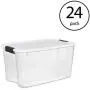 Sterilite 70 Quart Ultra Latch Storage Boxes with Lid & See-Through Base (24 Pack) Sterilite 70 Quart Ultra Latch Storage Boxes with Lid & See-Through Base (24 Pack)