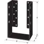 Simpson APHH610 6 X 10 Outdoor Accents Heavy Hanger Powder Coated Black Over ZMAX - Pack of 2