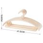 Iddefee Clothes Hanger 20 Pieces Hangers Plastic Sturdy and Space Saving for Suit Clothes Everyday Standard Use Clothing Pants Skirt Hangers for Home Pants Hangers (Color : Beige, Size : 41.5X19.5CM)