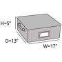 Covermates ? Small Zip-Top Storage Boxes - 17W x 13D x 5H? 2 YR Warranty ? Year Around Protection - Graphite