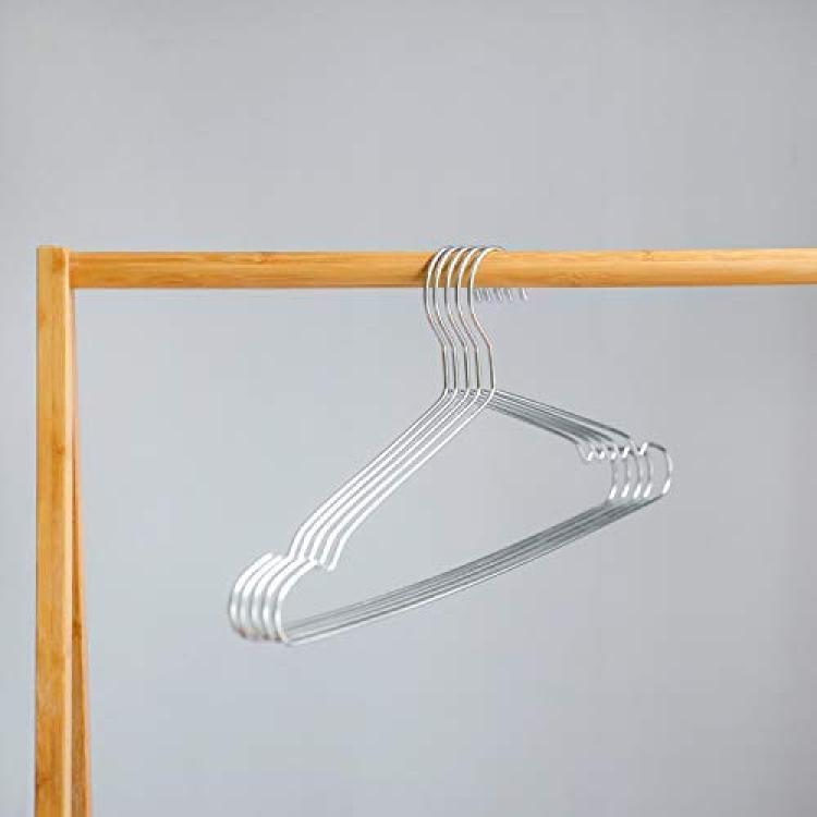 KINJOEK 50 Packs Wire Hangers for Clothes, 17.7& Stainless Steel Wire  Clothes Hanger 3.2MM Thick