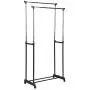 IOOkME-H Double Rail Clothes Rack Adjustable Height Rolling Garment Rack Stainless Steel 2 Shelf Pole Clothes Hanger Freestanding Organizer IOOkME-H Double Rail Clothes Rack Adjustable Height Rolling Garment Rack Stainless Steel 2 Shelf Pole Clothes Hanger Freestanding Organizer