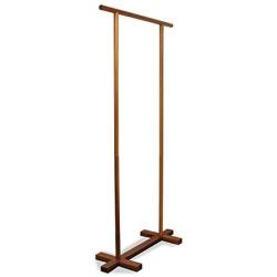 ZEMIN Floor Standing Coat Rack Clothes Hat Stand Hanger Hooks Rod Wood Smooth Simple Style, Brown, 85x36x168CM (Color : Brown)