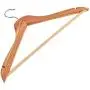 Milwerks Natural Cedar Wooden Clothes Hangers, 12 Pack - 17.5 Inch Wide Premium Heavy-Duty Wood Hanger with Notches and Non-Slip Pants Bar - Strong 360-Degree Swivel Chrome Hook