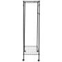 NanaPluz Rolling Portable Shelf Garment Rack Storage Adjustable Rod Double Hanging Clothes Rail Hanger with Ebook