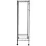 NanaPluz Rolling Portable Shelf Garment Rack Storage Adjustable Rod Double Hanging Clothes Rail Hanger with Ebook