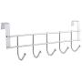 Hooks Hanger, Elevin(TM) ???????? Stainless Steel 5 Hooks Clothes Door Bathroom Hanger Hanging Loop Organizer