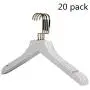 LIUFENGLONG Clothes Hangers Set, Adult Hangers Non-Slip Wooden Collection for Everyday Standard Use Clothing Hangers Suit Clothes Hangers 20 Pack White for Home Closet Clothing Organiser