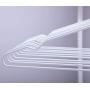 Cocomaya 17 Inch Heavy Duty White Color Metal Clothes Hanger, Coat Hanger, Suit Hanger, Dress Hanger with Big Notches Pack of 10
