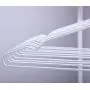 Cocomaya 17 Inch Heavy Duty White Color Metal Clothes Hanger, Coat Hanger, Suit Hanger, Dress Hanger with Big Notches Pack of 10