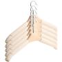 10PCS Durable Solid Wood Clothes Hanger Sponge Household Shops Laundry Holder Random Color