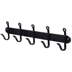 Ikea Svartsjon Black 5 Hook Coat Hanger Clothes Rack Hats Towels Scarves Wall Wire