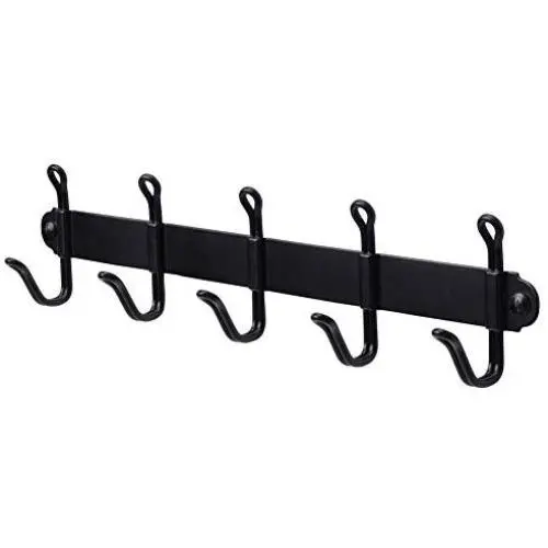 Ikea Svartsjon Black 5 Hook Coat Hanger Clothes Rack Hats Towels Scarves Wall Wire Ikea Svartsjon Black 5 Hook Coat Hanger Clothes Rack Hats Towels Scarves Wall Wire