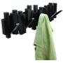 Umbra Sticks Multi Rack ? Modern, Unique, Space-Saving Hanger with 5 Flip-Down Hooks for Hanging Coats, Scarfs, Purses and More, Black