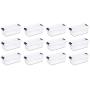 12 Pack) Sterilite 17511712 6-Quart ClearView Latch Boxes Storage Tote Container