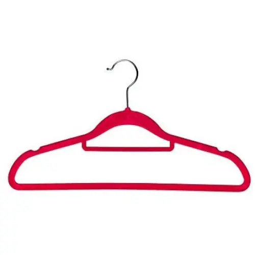 BriaUSA Velvet Coat Clothes Hangers Multi-Purpose Set of 10 Dark Pink Notched Shoulders, Tie Bar & Swivel Hooks BriaUSA Velvet Coat Clothes Hangers Multi-Purpose Set of 10 Dark Pink Notched Shoulders, Tie Bar & Swivel Hooks