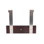 JackCubeDesign Wood Over The Door Rack Hanger Coat Organizer Key Holder Clothes Hat Hanger with 3 Strong Steel Hooks (Wood, 8.66 x 2.4 inches) ? :MK423A