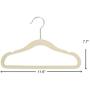 Finnhomy Non-Slip Clothes Hanger for Baby and Kids 30-Pack Velvet Hangers with 10 Finger Clips,Beige