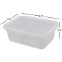 Jekiyo Small Clear Storage Boxes with Lid, Plastic Bin for Office Supplies, 9.3&quotx6.6&quotx3.5" (6 Packs)