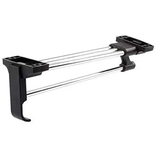 NTS 250mm，350mm,450mm Stainless Steel Retractable Wardrobe Rail Clothes Hanger Towel Coat Racks Closet Rod (250MM)