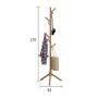 Coat Rack 8 Hooks Wooden Coat Rack Free Standing Entryway Natural Sturdy Wood Tree Coat Rack Stand Hanger Holder for Clothes/Scarves/Handbags for Office/Living Room/Bathroom (Khaki)