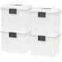 IRIS USA UCB-HFB Letter Size Portable Weathertight File Box, 4 Pack, Pearl IRIS USA UCB-HFB Letter Size Portable Weathertight File Box, 4 Pack, Pearl