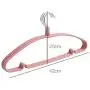 5 Non-Slip Frosted Hangers Non-Slip Clothes Racks,Pink