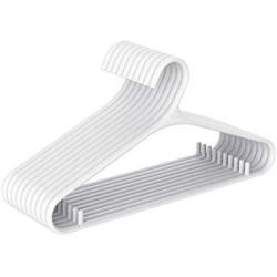 KYCPTNFJ 10PCS White Wide Shoulder Cloth Hanger PP Clothing & Wardrobe Storage Hangers Hanging Holder