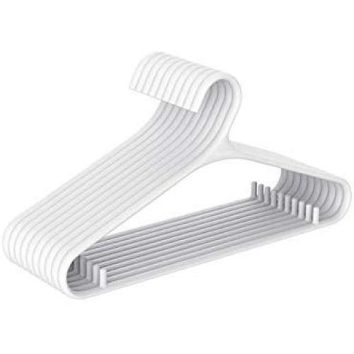 KYCPTNFJ 10PCS White Wide Shoulder Cloth Hanger PP Clothing & Wardrobe Storage Hangers Hanging Holder KYCPTNFJ 10PCS White Wide Shoulder Cloth Hanger PP Clothing & Wardrobe Storage Hangers Hanging Holder